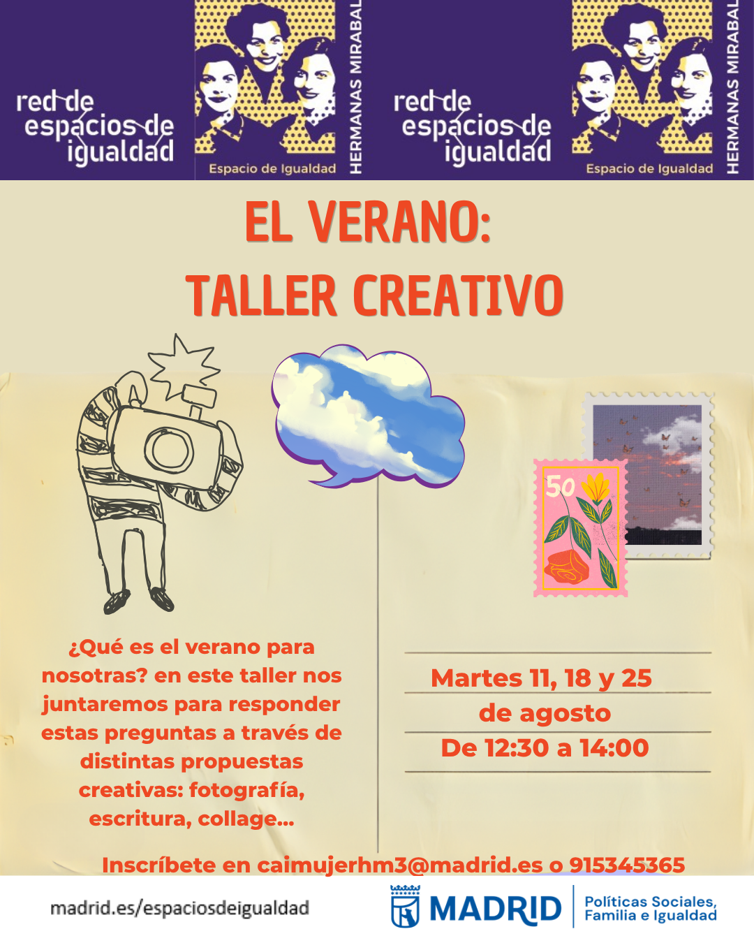 Cartel con el texto contenido en web