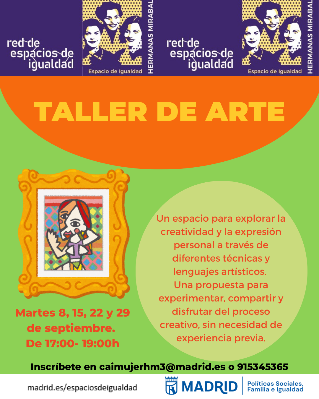 Cartel con el texto contenido en web