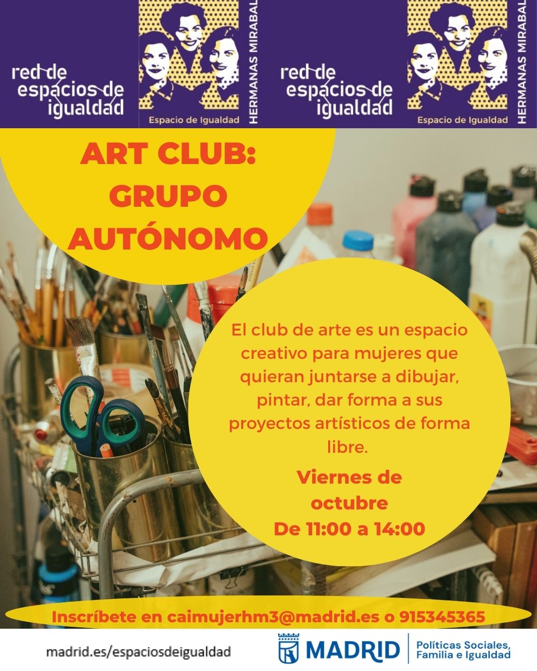 Cartel con el texto contenido en web