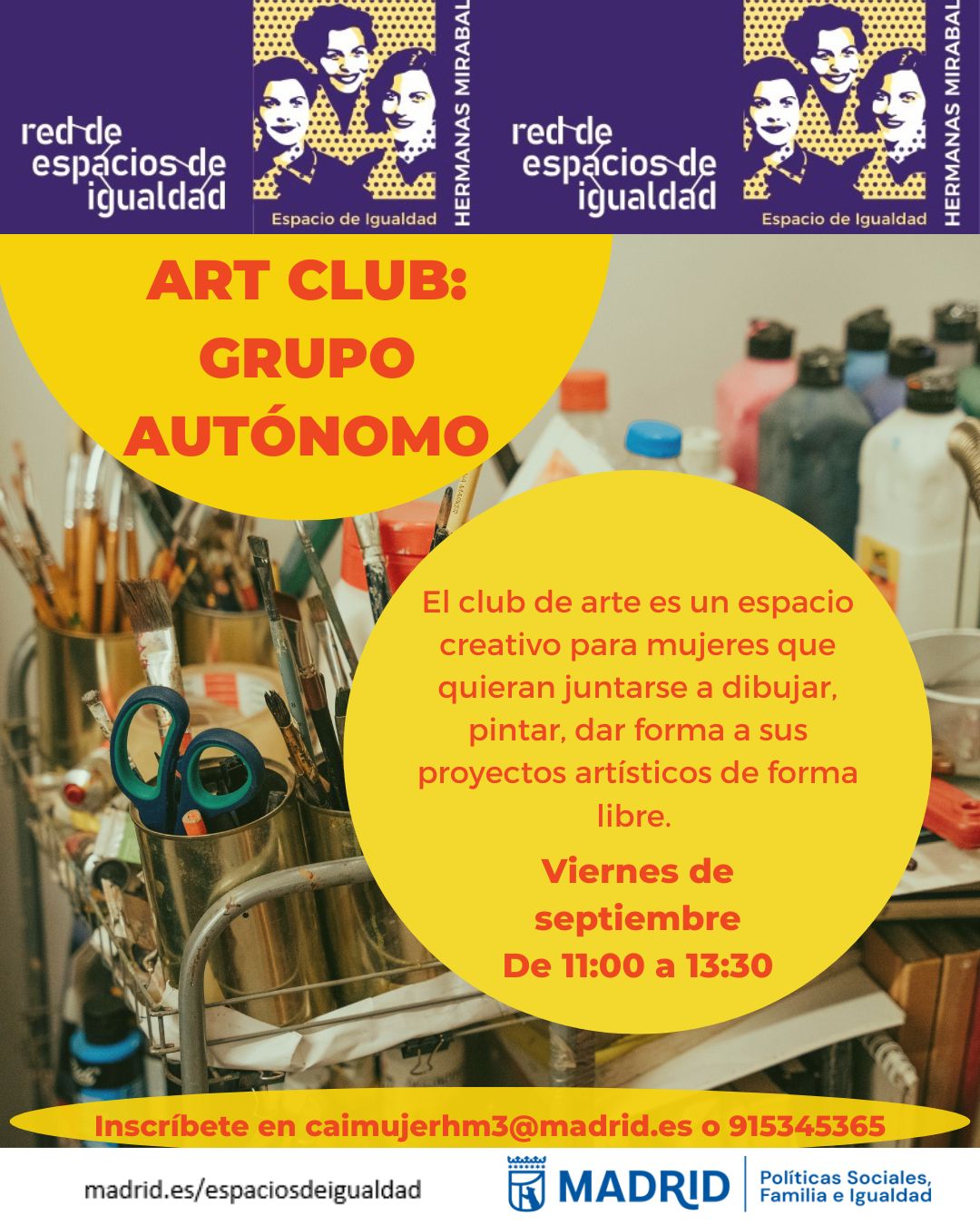 Cartel con el texto contenido en web