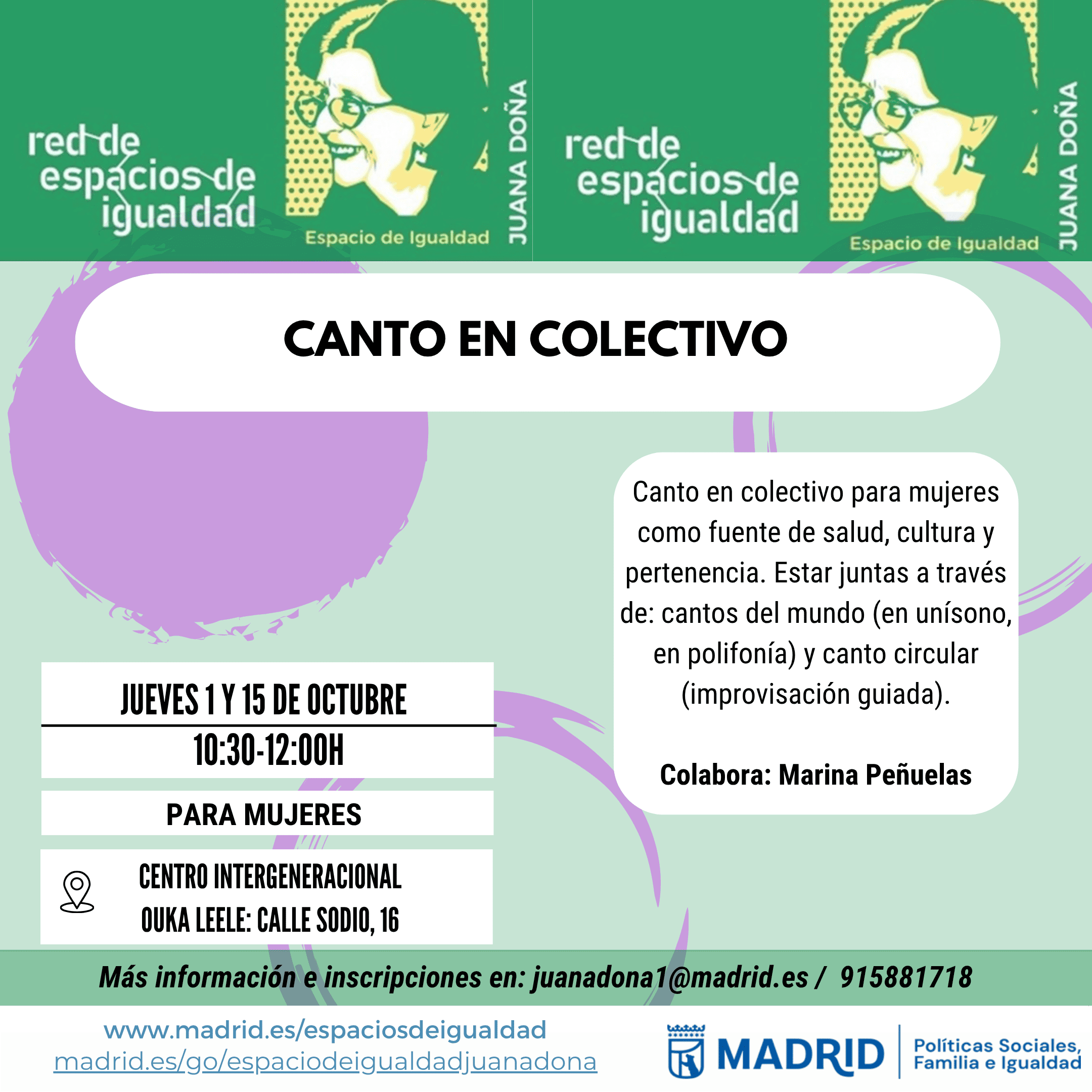 Cartel con el texto contenido en web