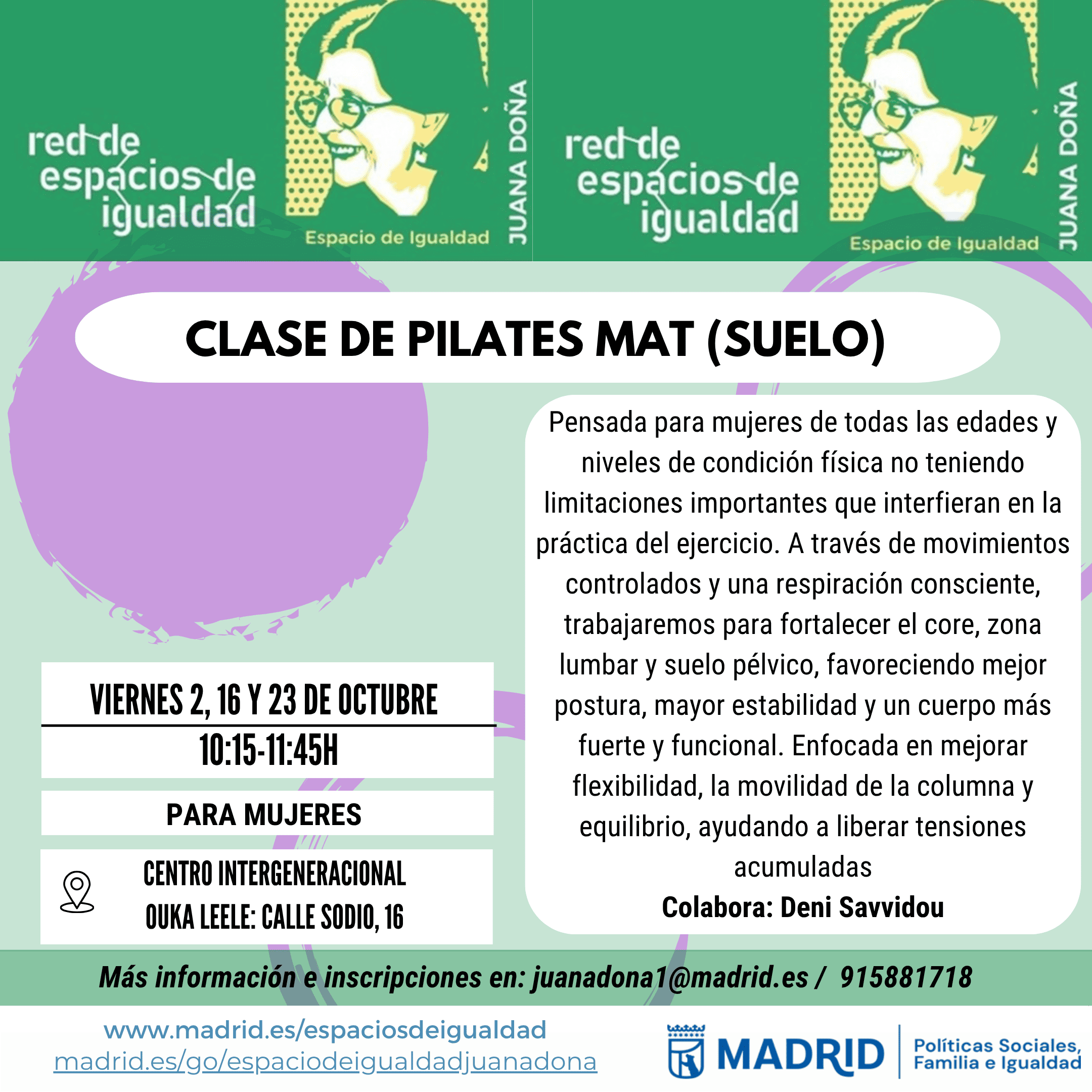 Cartel con el texto contenido en web