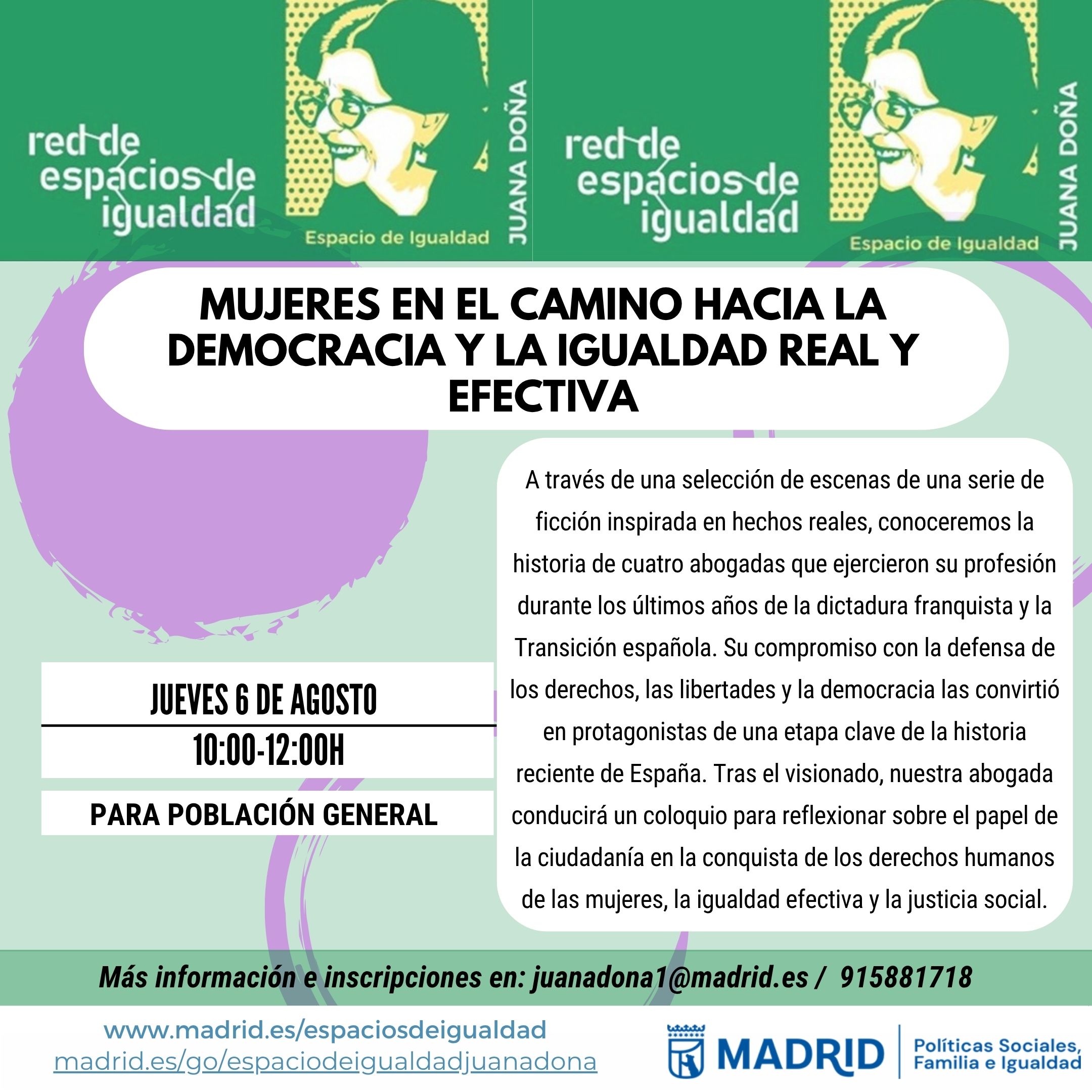 Mujeres en el camino hacia la democracia y la igualdad real y efectiva