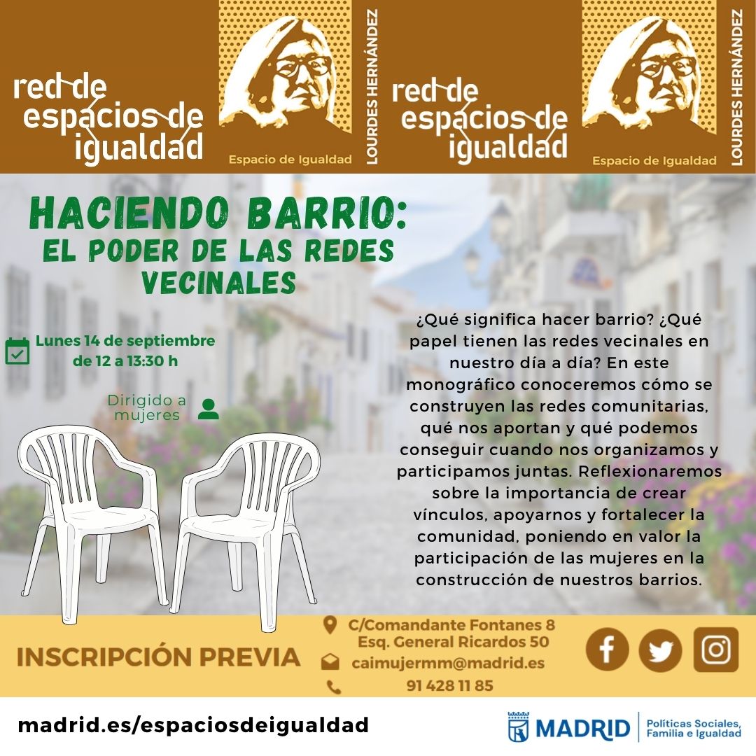 Cartel con el texto contenido en web