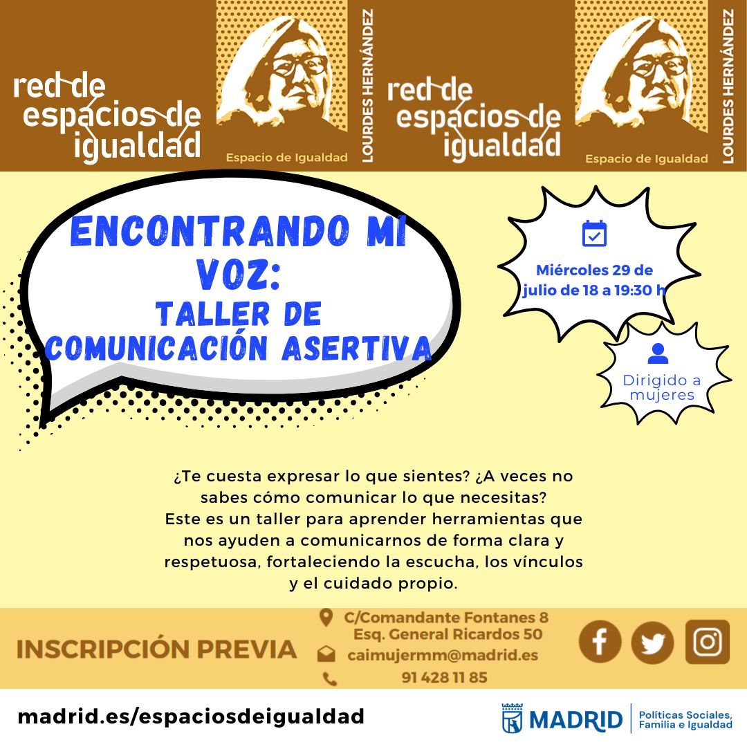 Cartel con el texto contenido en web