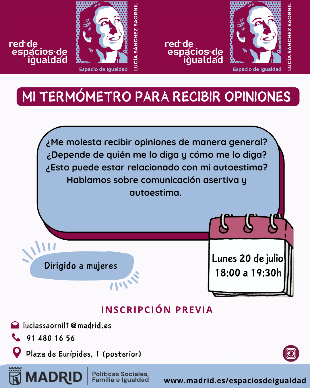 Cartel con texto contenido en web