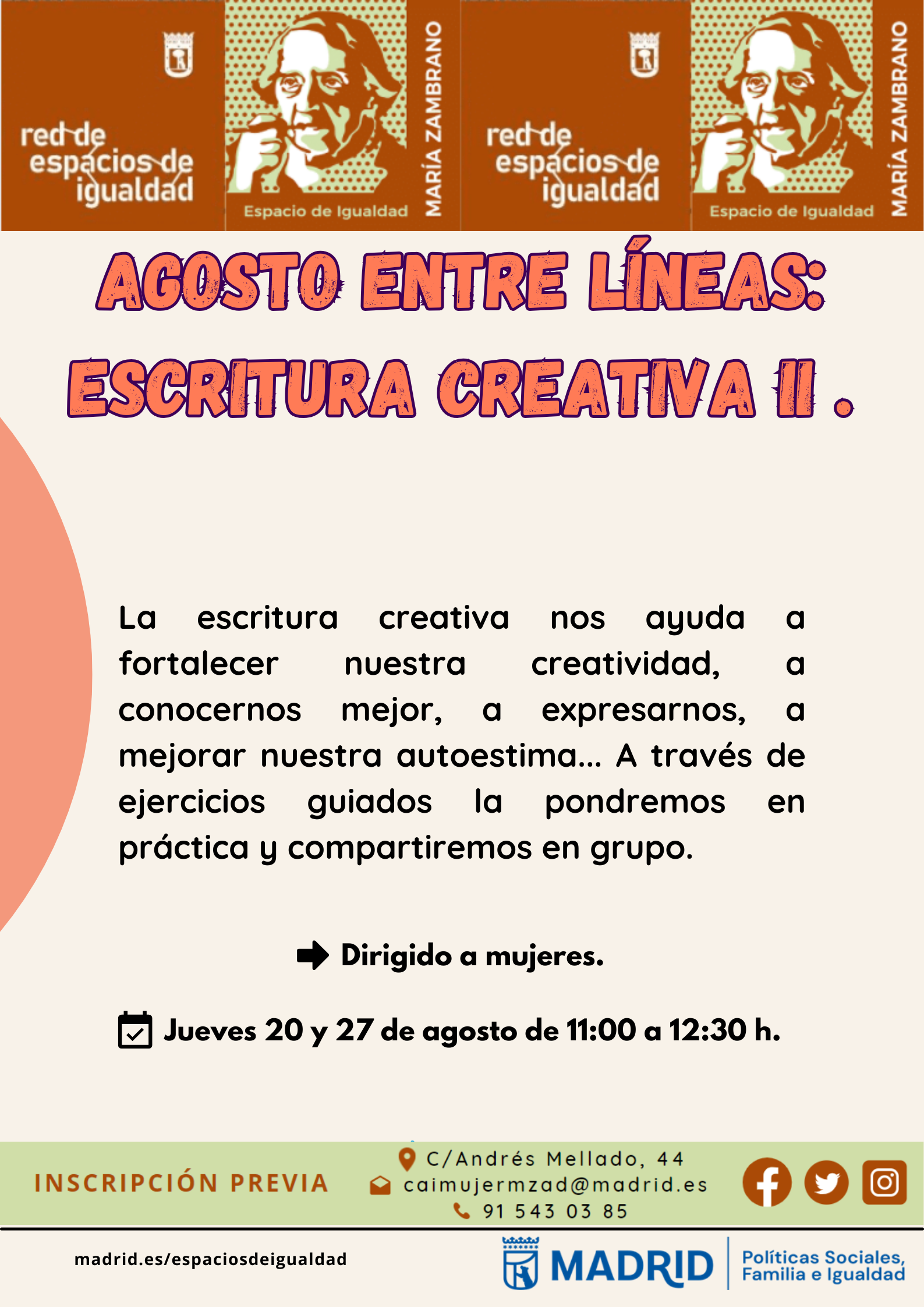 Cartel con texto con la misma informaci&oacute;n que en web