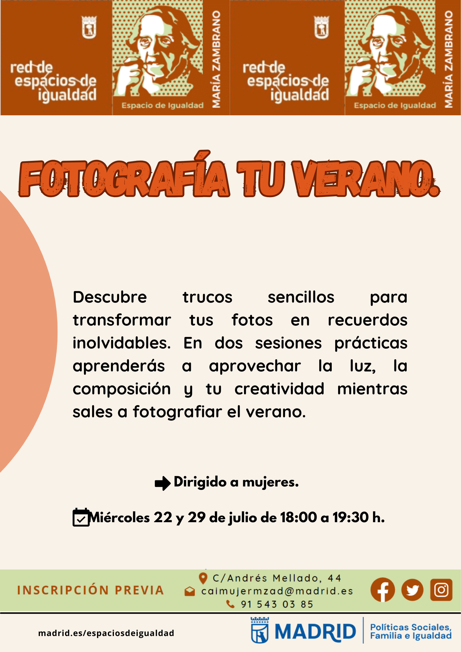 Cartel con la misma informaci&oacute;n que la publicada en web