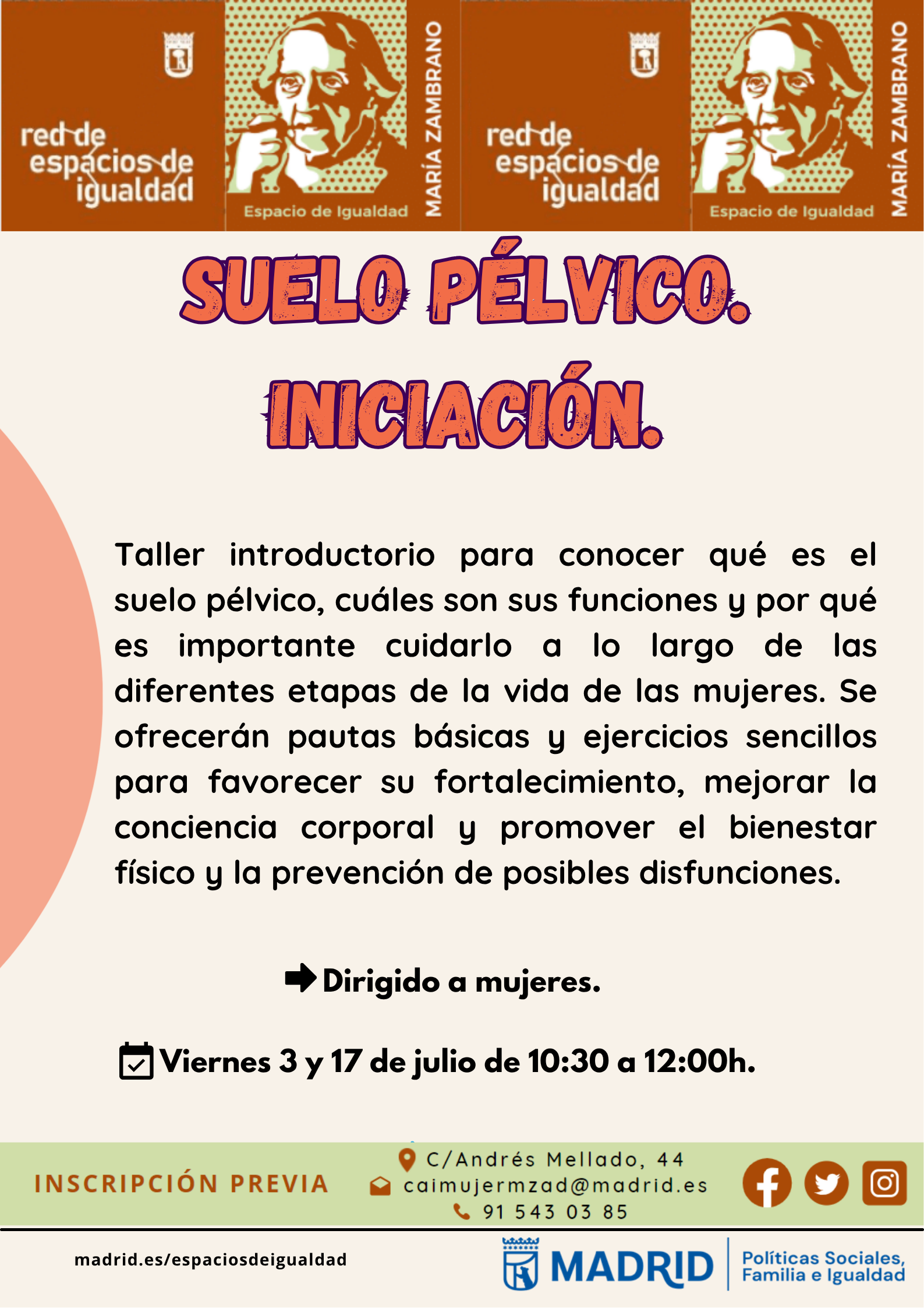 Cartel con el texto contenido en web