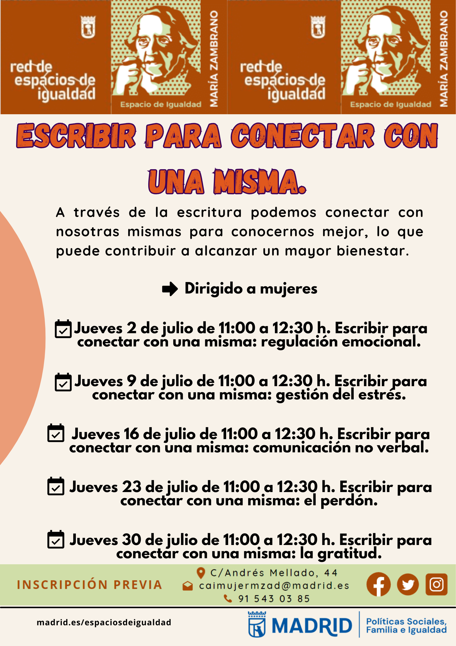 Cartel con texto con la misma informaci&oacute;n que en web