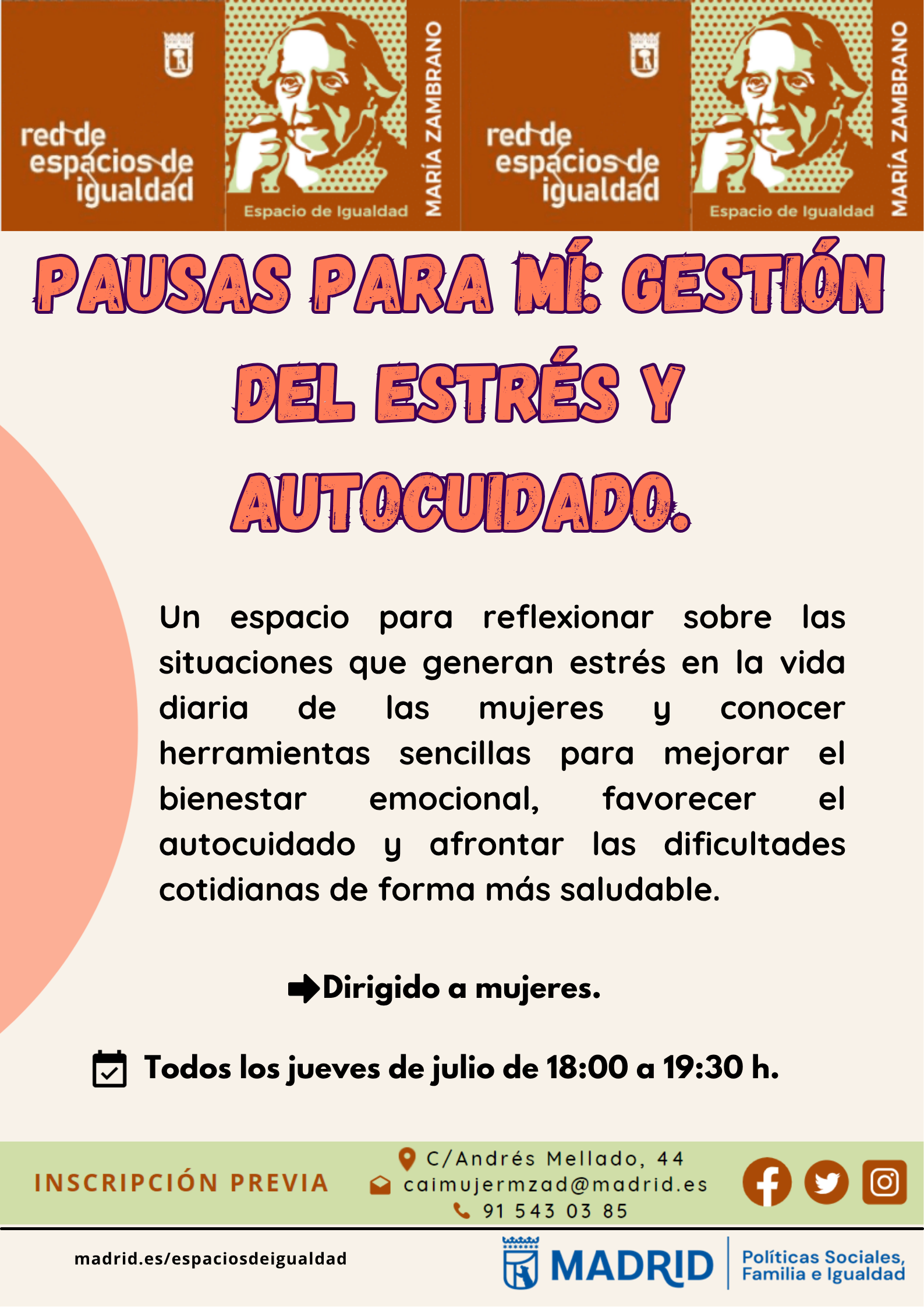 cartel con texto informativo similar a lo publicado en web