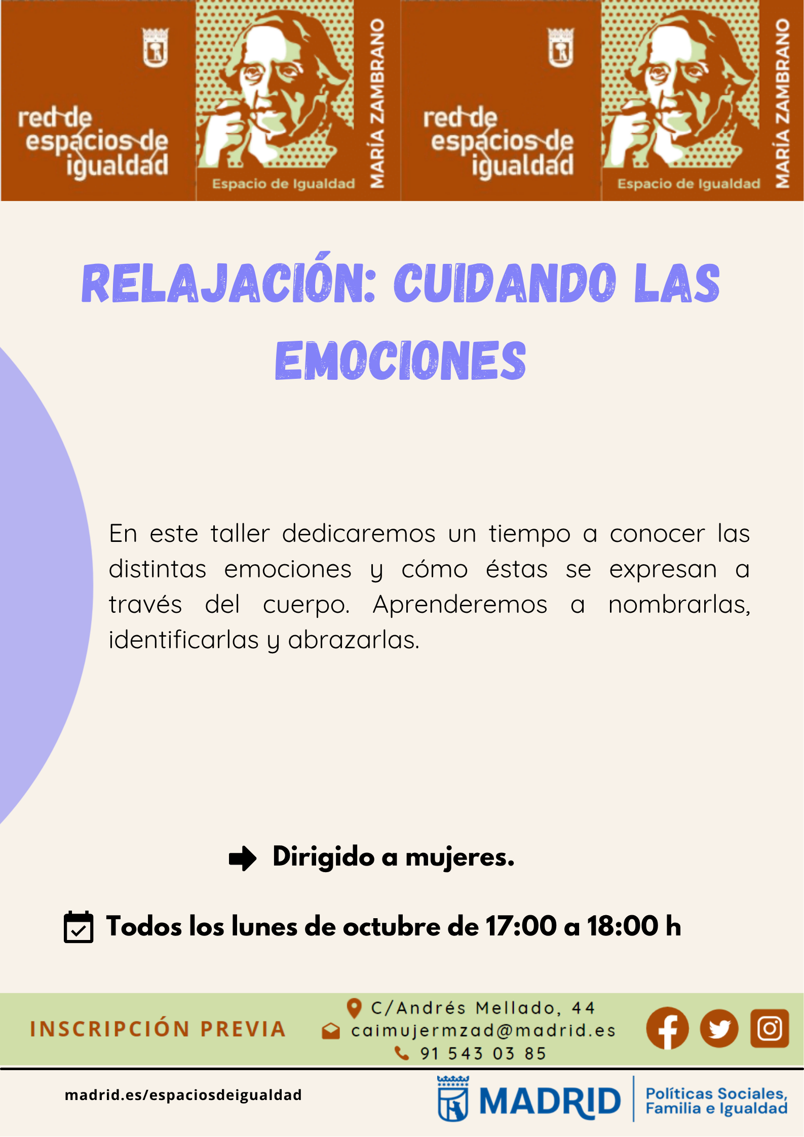 Cartel con la misma informaci&oacute;n que la publicada en web