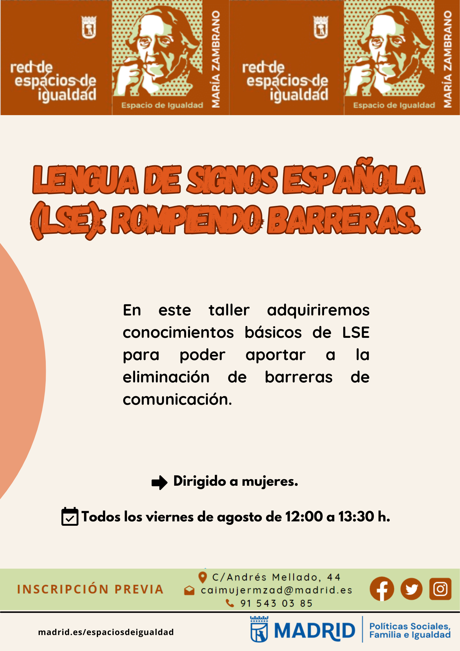 cartel con la misma informaci&oacute;n que lo publicado en web