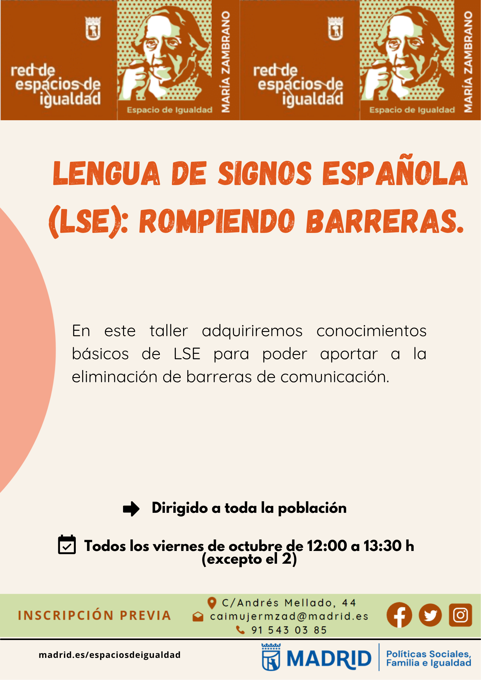 cartel con la misma informaci&oacute;n que lo publicado en web
