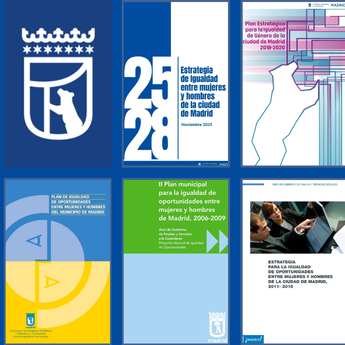 muestra de las portadas de los diferentes planes de igualdad existentes (5) desde 2000