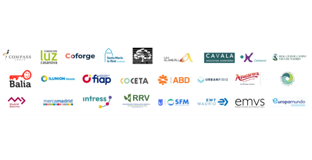 logos de 25 empresas que forman parte de la Red de Empresas Corresponsables de la ciudad de Madrid 