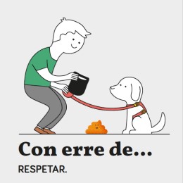 Con erre de Respetar_recoge los excrementos de tu perro
