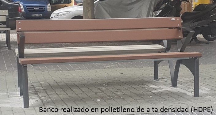 Banco de polietileno de alta densidad