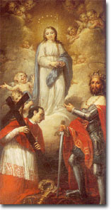La Inmaculada con San Carlos y San Fernando
