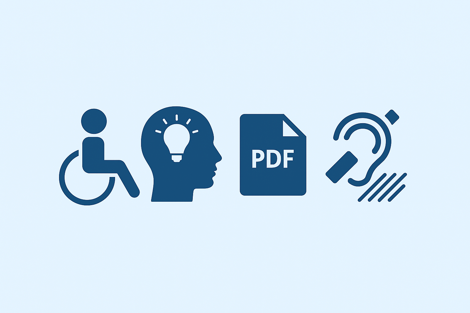 Imagen con pictogramas de accesibilidad