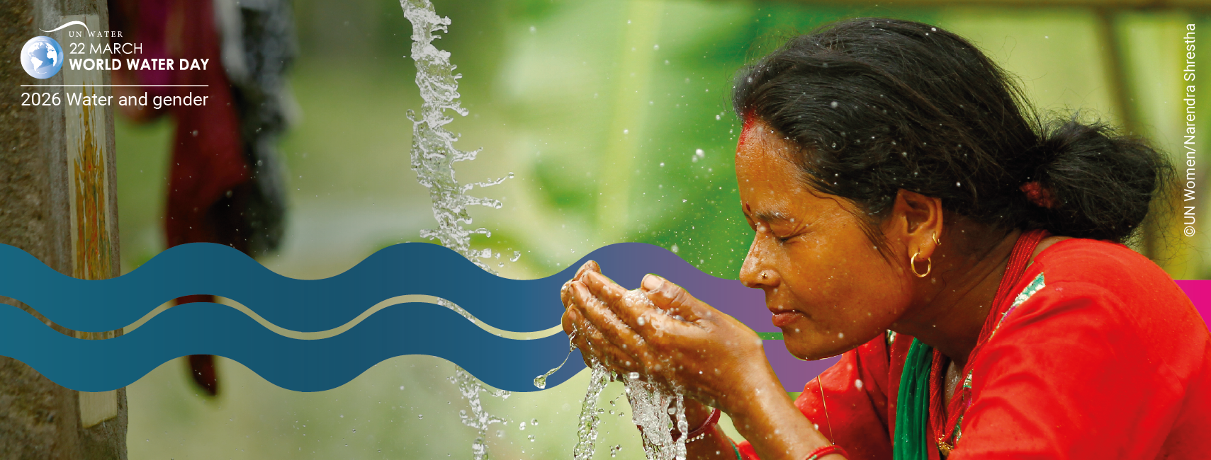 Foto: ONU Mujeres/Narendra Shrestha - Día Mundial del Agua 2026: Donde fluye el agua, crece la igualdad -
