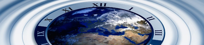 Imagen del mundo dentro del reloj