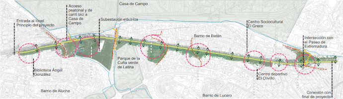 Plano detalle del proyecto soterramiento de la A5
