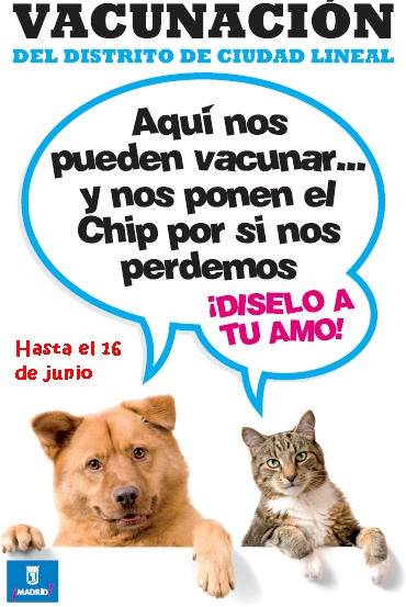 Brisa Recuerdo lino Campaña de vacunación de animales de compañía en Ciudad Lineal -  Ayuntamiento de Madrid