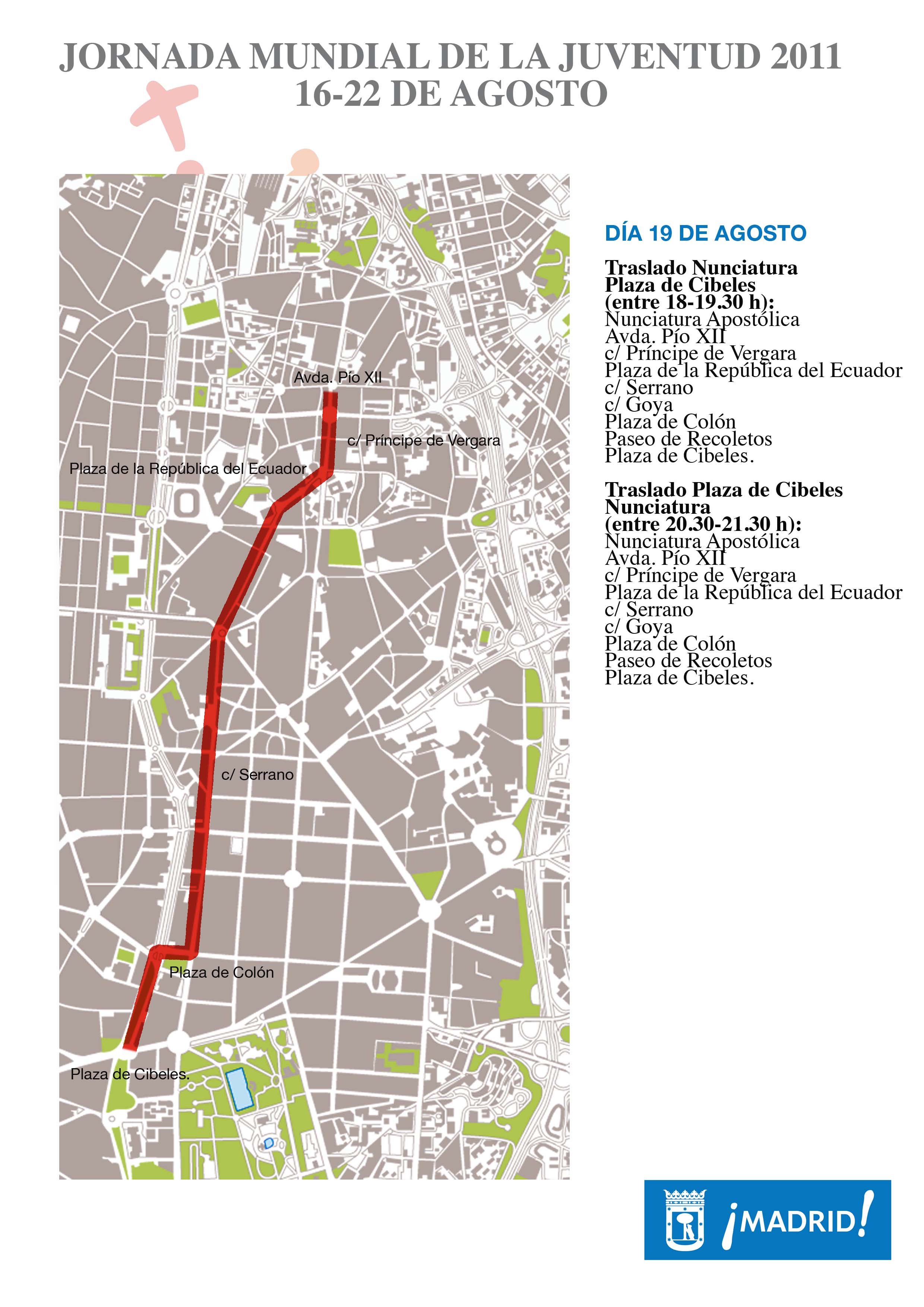Dispositivo de Movilidad con motivo de la visita del Papa ...
