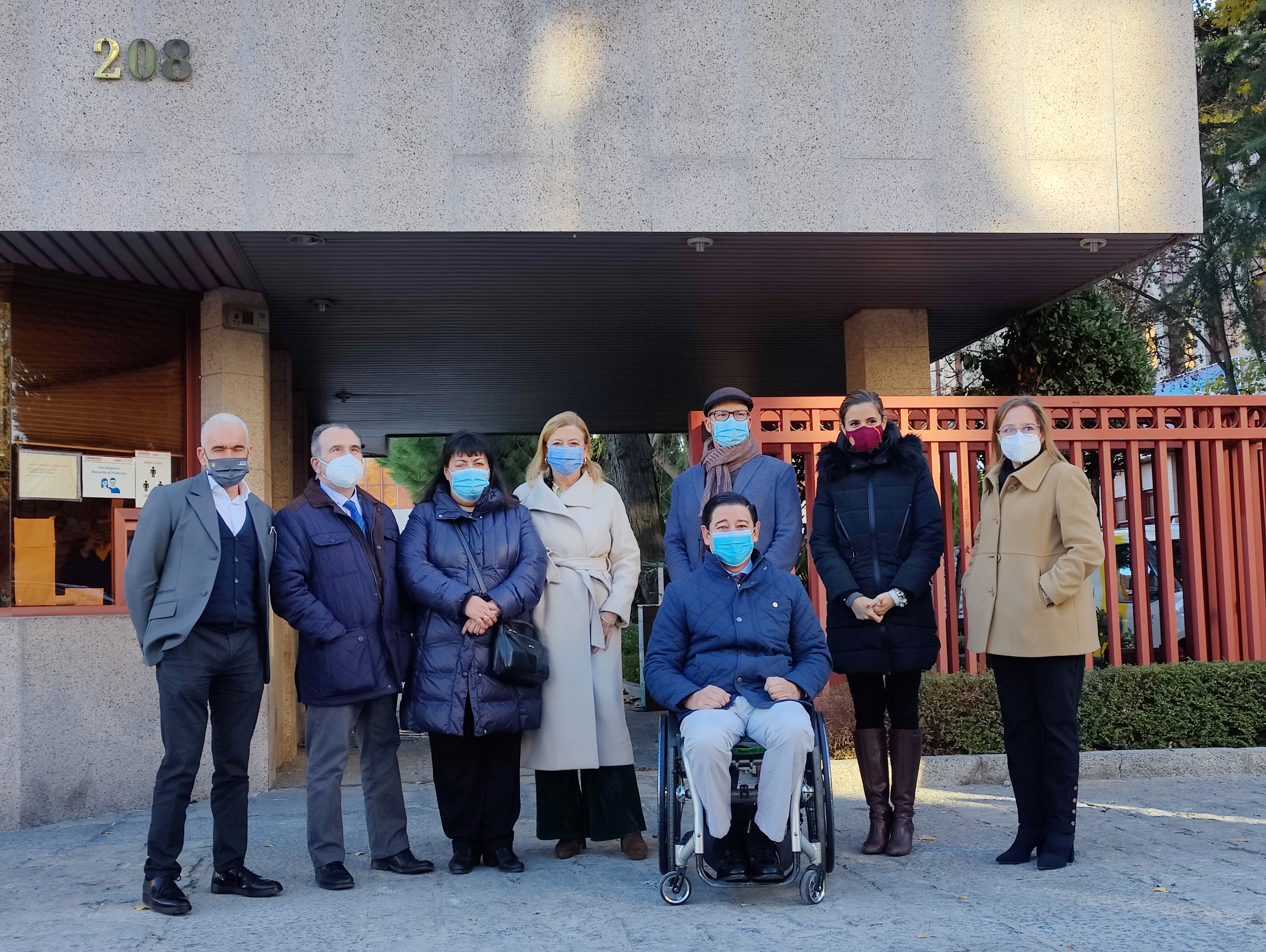 García Romero, Fanjul y Cea en la visita a las obras de accesibilidad en el entorno del Centro Deportivo y cultural de la ONCE
