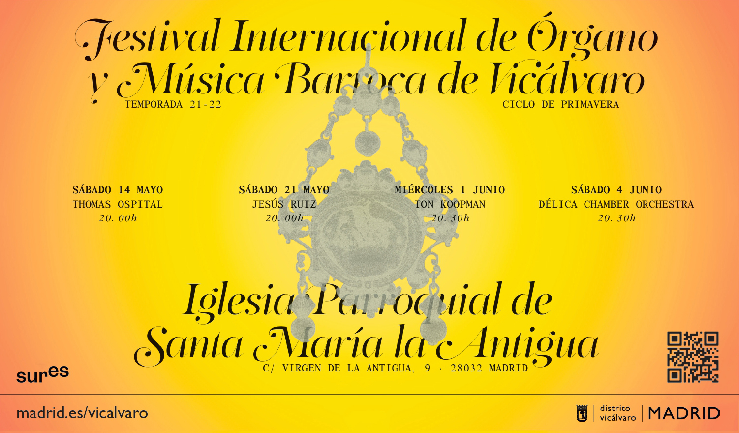 Cartel del Festival Internacional de Órgano y Música Barroca de Vicálvaro