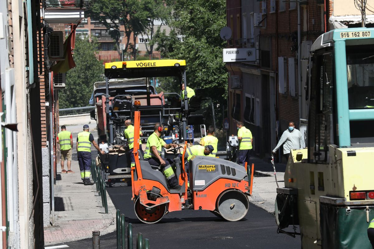 Operación asfalto. Imagen de Archivo. Ayuntamiento de Madrid