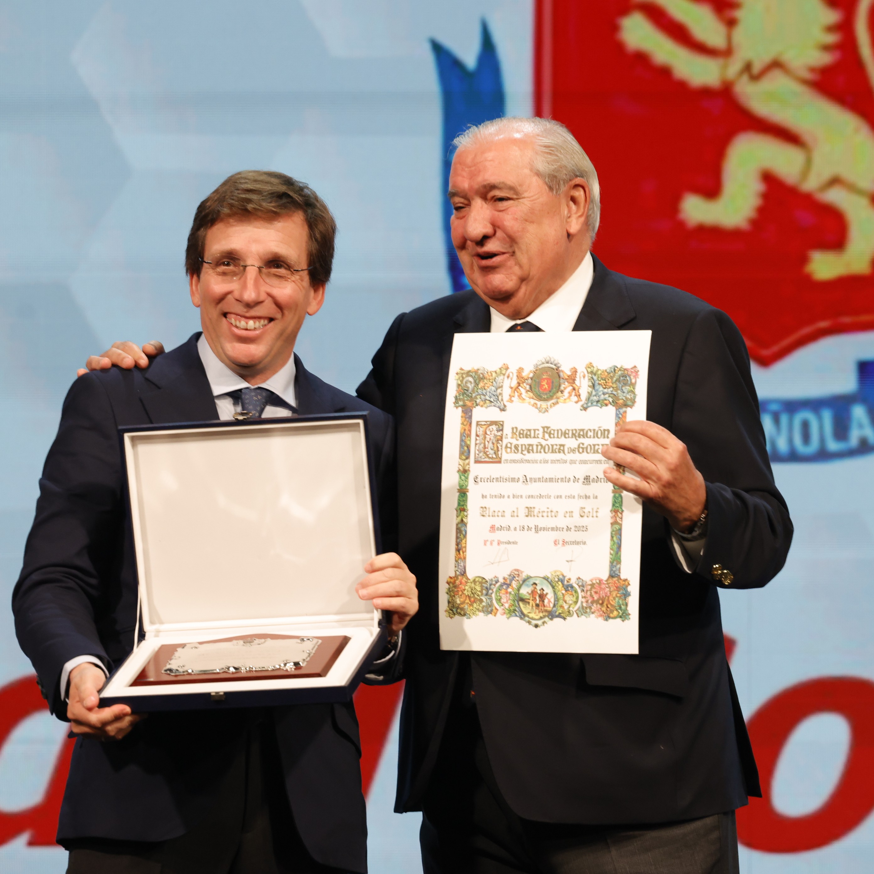 El Ayuntamiento de Madrid, reconocido con la Placa al M&eacute;rito en Golf 2025