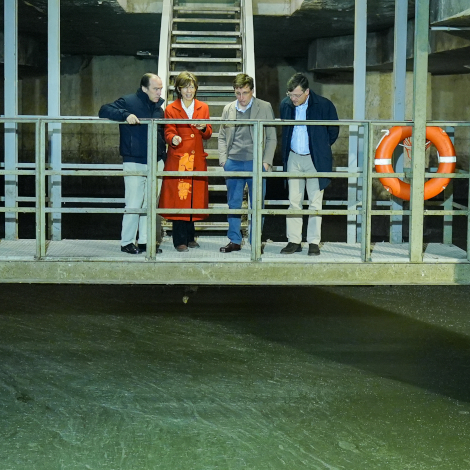 Almeida visita el tanque de tormentas de Arroyofresno y hace balance del uso de estas instalaciones 