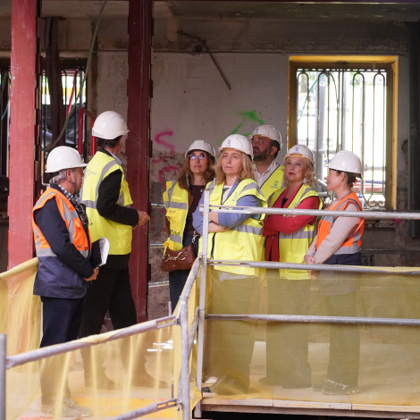 La vicealcaldesa de Madrid, Inma Sanz, ha visitado las obras que est&aacute; llevando a cabo el Ayuntamiento en el edificio de Prado 30