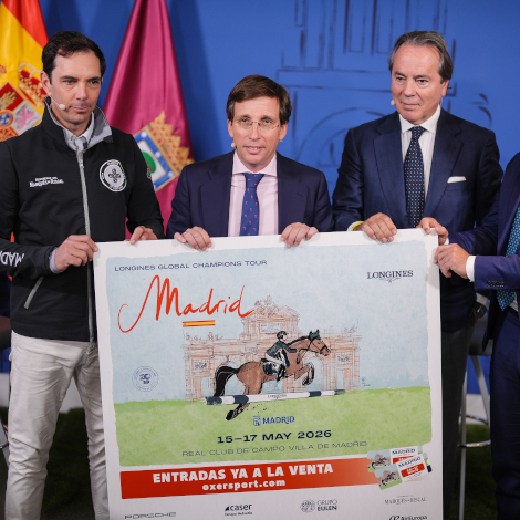 El alcalde de Madrid, Jos&eacute; Luis Mart&iacute;nez-Almeida, presenta la 115&ordf; edici&oacute;n del Concurso de Saltos Internacional de Madrid