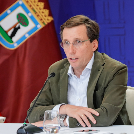 Intervenci&oacute;n del alcalde de Madrid, Jos&eacute; Luis Mart&iacute;nez-Almeida, sobre los dispositivos de seguridad, emergencias y movilidad dise&ntilde;ados por el Ayuntamiento con motivo de la visita papal