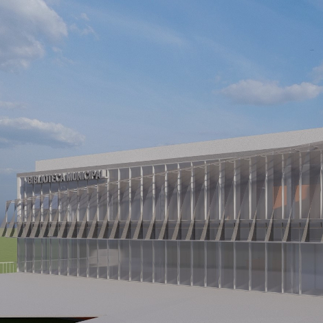 Render de la nueva biblioteca municipal del distrito de Hortaleza, que llevar&aacute; el nombre de Rosa Chacel