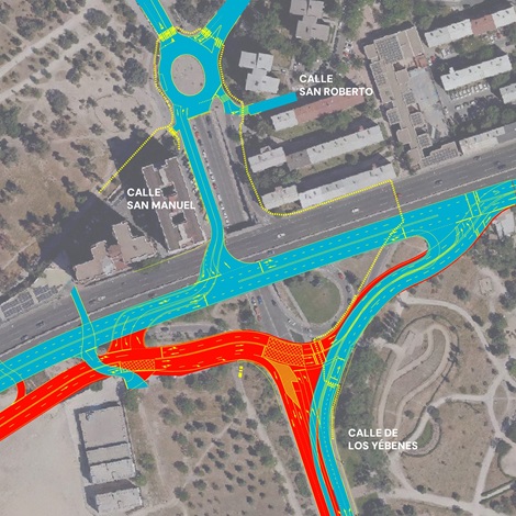 El Ayuntamiento elimina el segundo baip&aacute;s de obra en la A-5 y restituye el trazado en l&iacute;nea recta para facilitar la movilidad en superficie