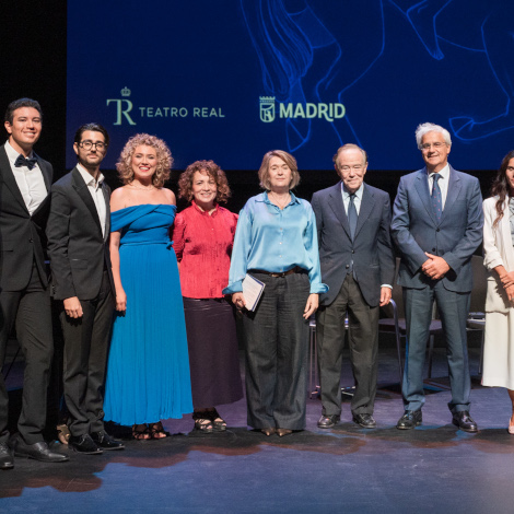 La delegada de Cultura, Turismo y Deporte, Marta Rivera de la Cruz, en la presentaci&oacute;n de la temporada 2026-2027 del Real Teatro de Retiro