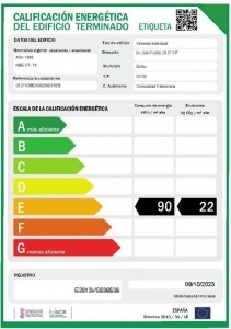 Imagen de un certificado energ&eacute;tico