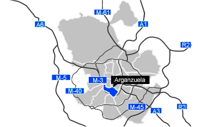 Mapa del distrito de Arganzuela