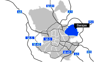 Mapa del distrito de Barajas