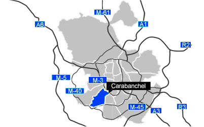 Mapa del distrito de Carabanchel