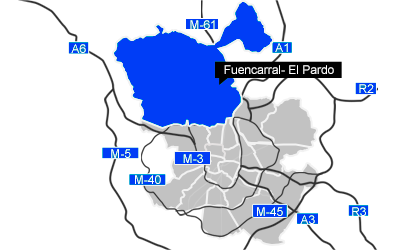 Mapa del distrito de Fuencarral-El Pardo