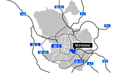 Mapa del distrito de Moratalaz