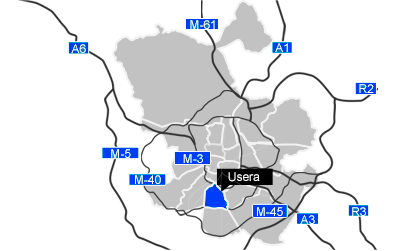 Mapa del distrito de Usera