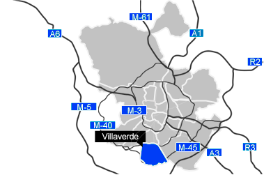 Mapa del distrito de Villaverde